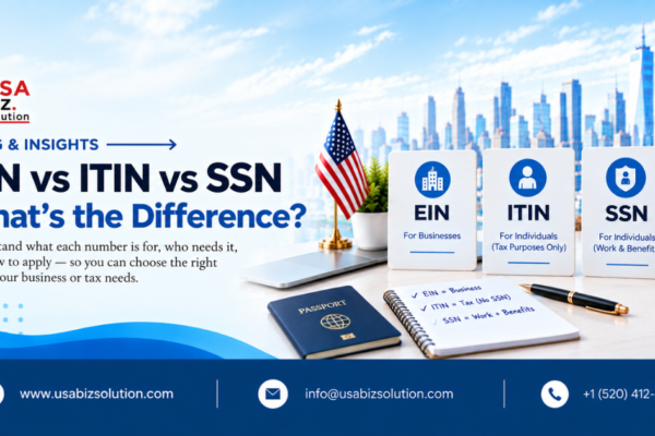 EIN vs ITIN vs SSN and their key differences