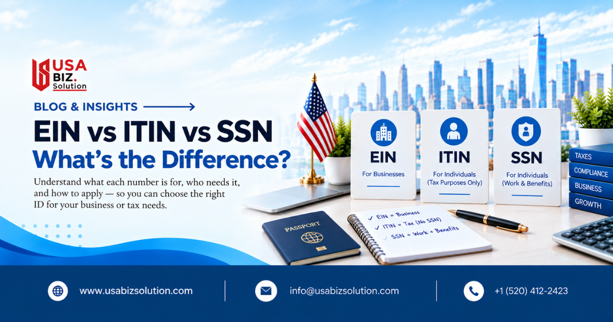 EIN vs ITIN vs SSN and their key differences