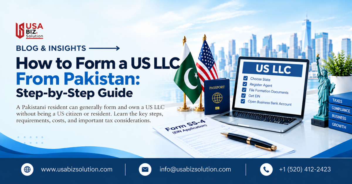 US LLC formation from Pakistan guide